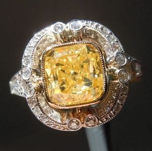 Stunning Yellow Topaz Sterling Silver Luxury Ring